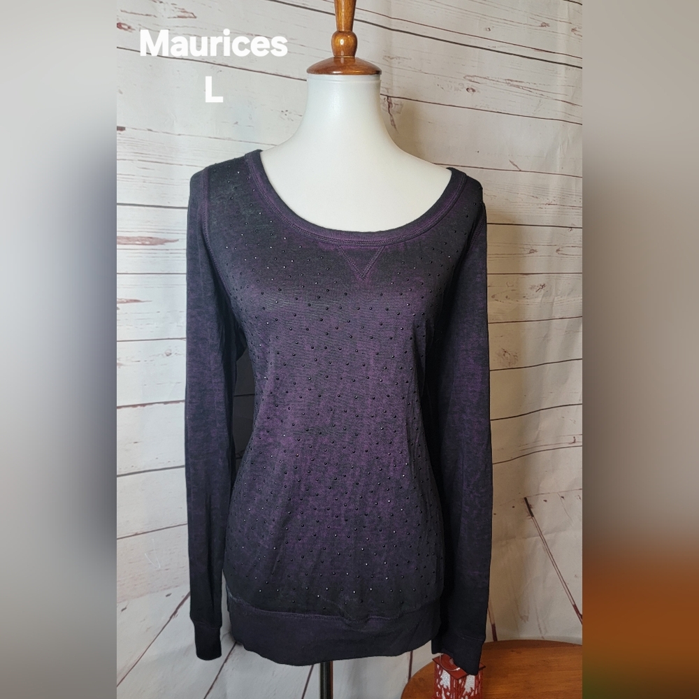 Maurices Purple Long Sleeve Top